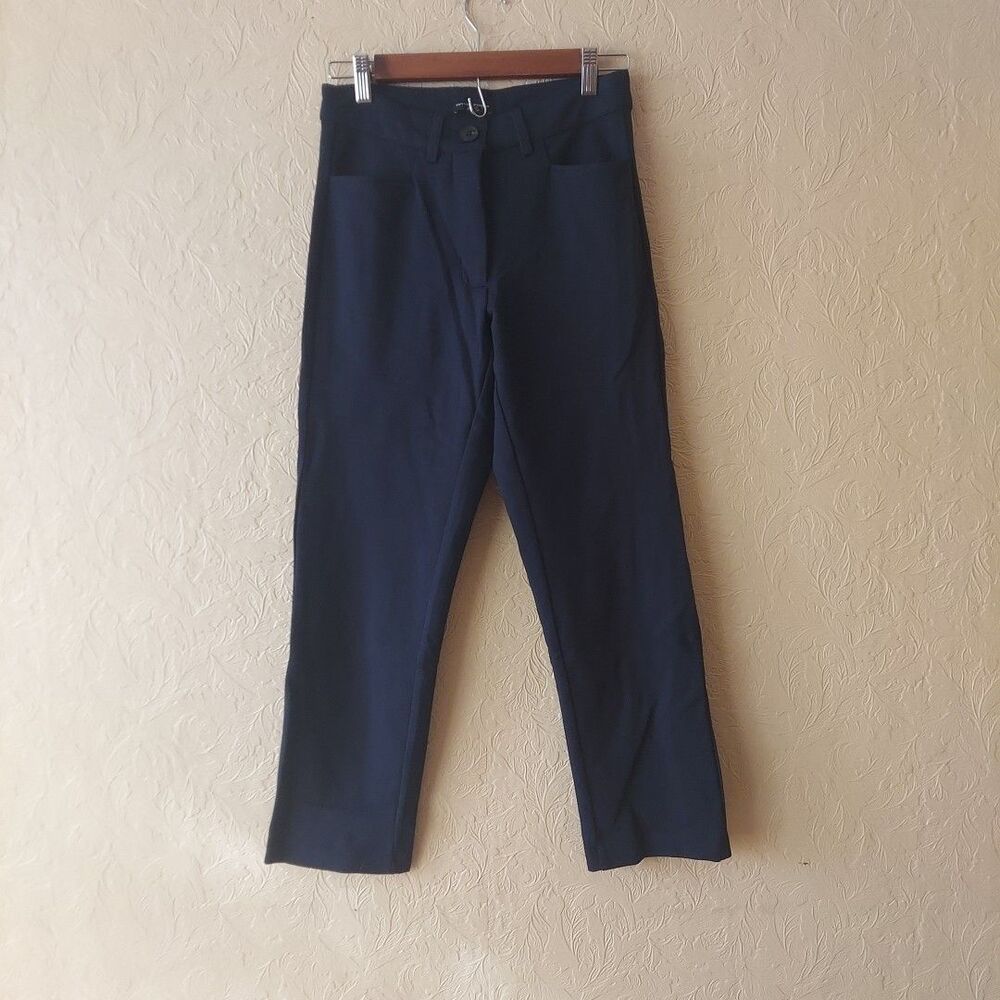Universal Standard Navy Blue High Rise Stretch Cropped Pants Sz 3XS (2-4)